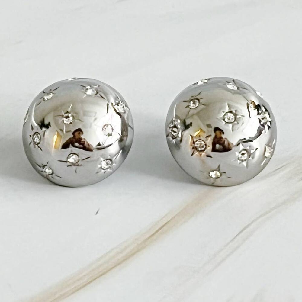 Ellison+Young Silver Sphere Stud Earrings